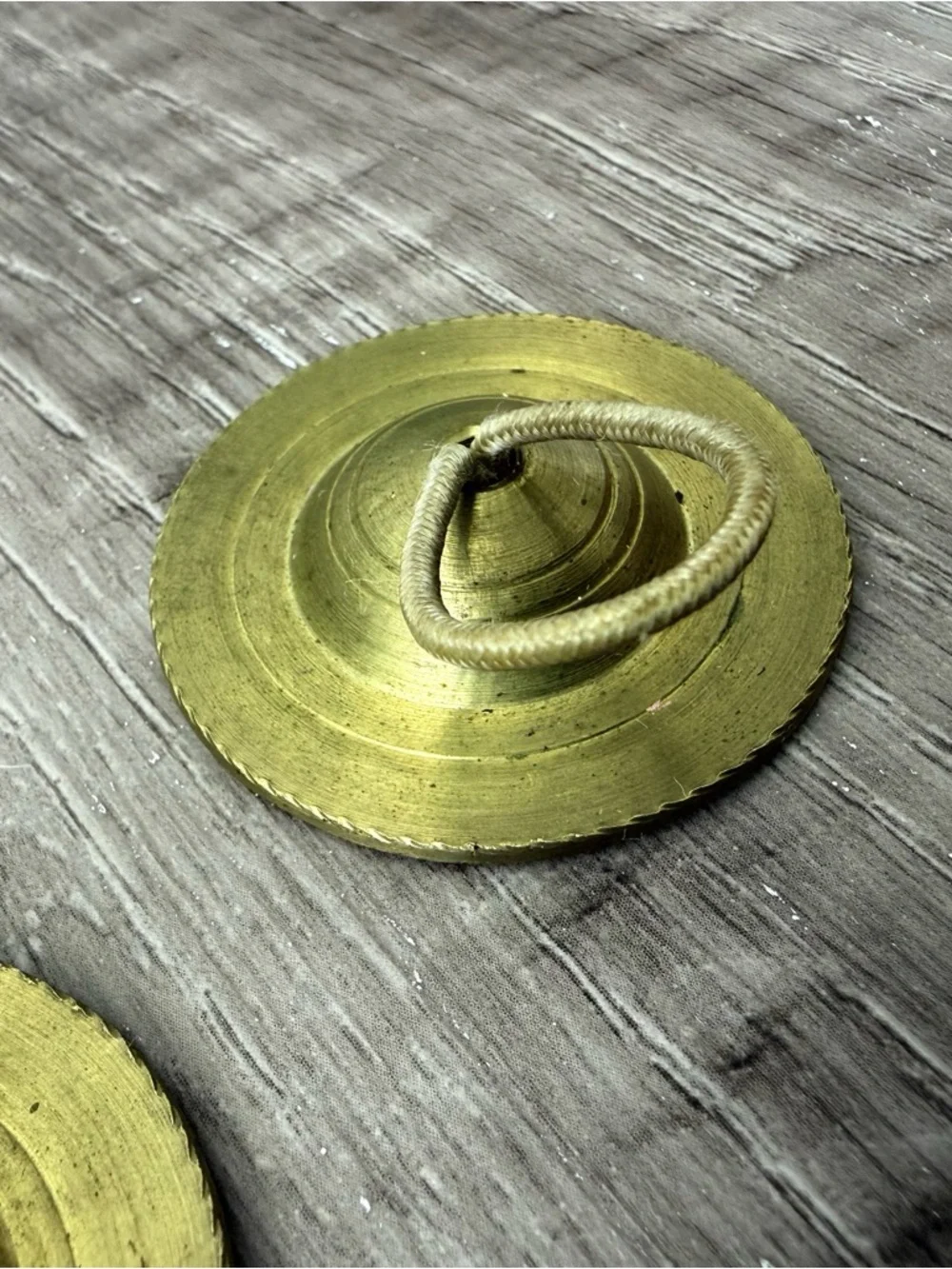Vintage Brass Finger Cymbals Zills Set of 4 Floral Plain Belly Dance 1.5 1.75
